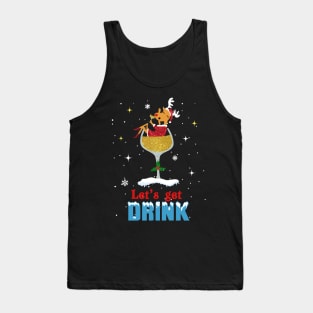 Reindeer Drink Wine Christmas Tank Top